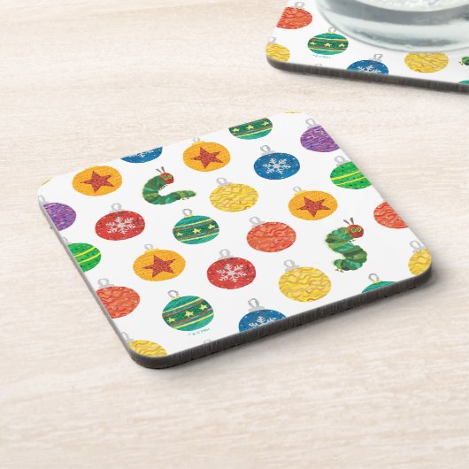 Eric Carle | Caterpillar kerstpatroon Bier Onderzetter (Linkerzijde)