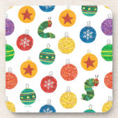 Eric Carle | Caterpillar kerstpatroon Bier Onderzetter (Voorkant)