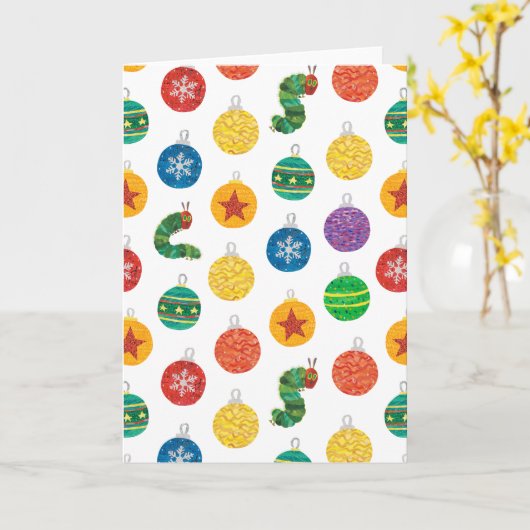 Eric Carle | Caterpillar kerstpatroon Kaart (Gele Bloem)