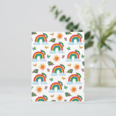 Eric Carle | Caterpillar naar Rainbow Butterfly Briefkaart (Staand voorkant)