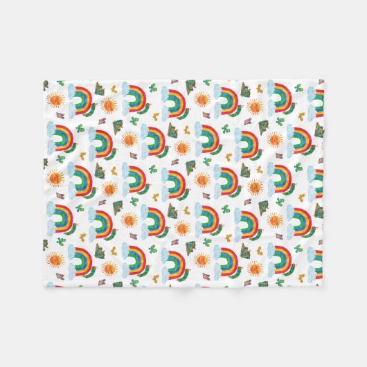 Eric Carle | Caterpillar naar Rainbow Butterfly Fleece Deken (Voorkant (Horizontaal))