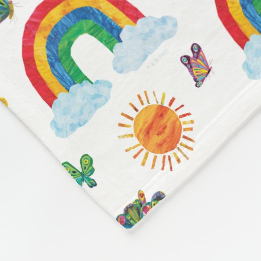 Eric Carle | Caterpillar naar Rainbow Butterfly Fleece Deken (Hoek)