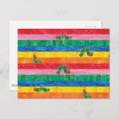 Eric Carle | Caterpillar regenboog streep patroon Briefkaart (Voorkant / Achterkant)
