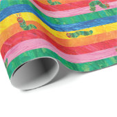 Eric Carle | Caterpillar regenboog streep patroon Cadeaupapier (Rol Hoek)