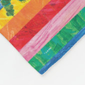 Eric Carle | Caterpillar regenboog streep patroon Fleece Deken (Hoek)