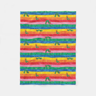 Eric Carle   Caterpillar regenboog streep patroon Fleece Deken