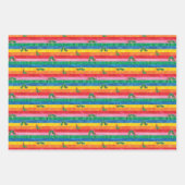 Eric Carle | Caterpillar regenboog streep patroon Inpakpapier Vel (Voorkant 3)