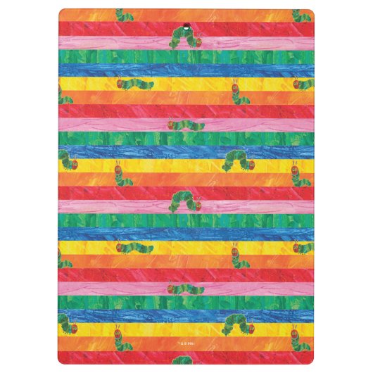 Eric Carle | Caterpillar regenboog streep patroon Klembord (Achterkant)