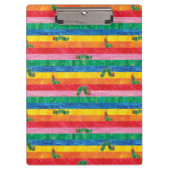 Eric Carle | Caterpillar regenboog streep patroon Klembord (Voorkant)
