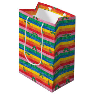 Eric Carle Caterpillar regenboog streep patroon Medium Cadeauzakje