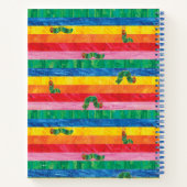 Eric Carle | Caterpillar regenboog streep patroon Notitieboek (Achterkant)