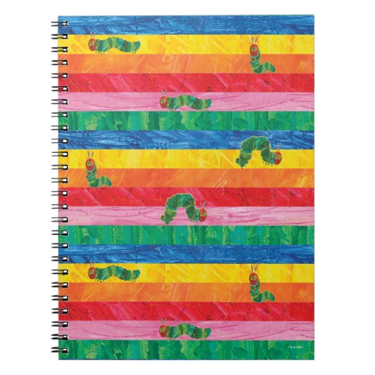 Eric Carle | Caterpillar regenboog streep patroon Notitieboek (Voorkant)