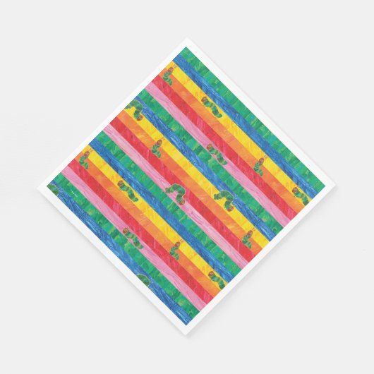Eric Carle | Caterpillar regenboog streep patroon Servet (Hoek)