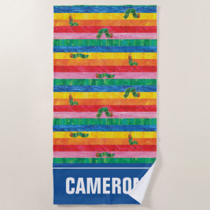 Eric Carle   Caterpillar regenboog streep patroon Strandlaken