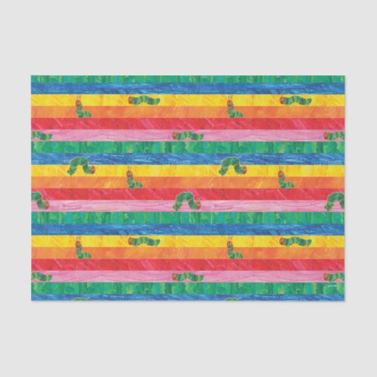 Eric Carle | Caterpillar regenboog streep patroon Tissuepapier (Voorkant)
