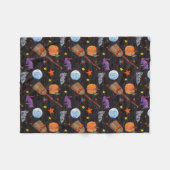 Eric Carle | Caterpillar zwart Halloween patroon Fleece Deken (Voorkant (Horizontaal))