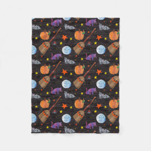 Eric Carle   Caterpillar zwart Halloween patroon Fleece Deken