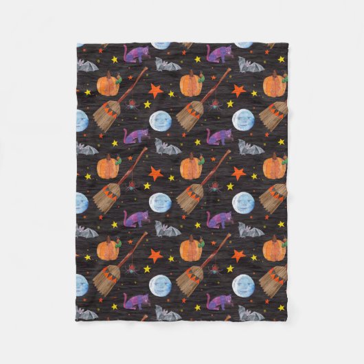 Eric Carle | Caterpillar zwart Halloween patroon Fleece Deken (Voorkant)