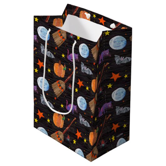 Eric Carle | Caterpillar zwart Halloween patroon Medium Cadeauzakje (Voorkant Gekanteld)