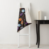 Eric Carle | Caterpillar zwart Halloween patroon Sherpa Deken (In situ)