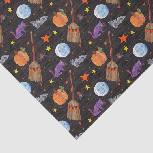 Eric Carle | Caterpillar zwart Halloween patroon Tissuepapier (Detail)