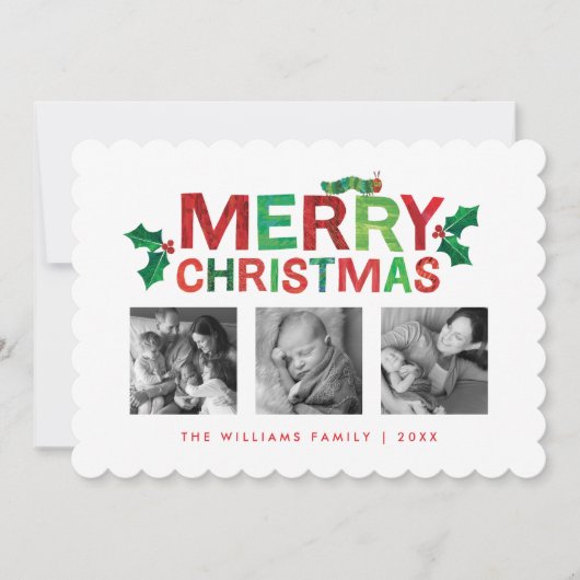 Eric Carle Christmas Caterpillar Feestdagenkaart (Voorkant)