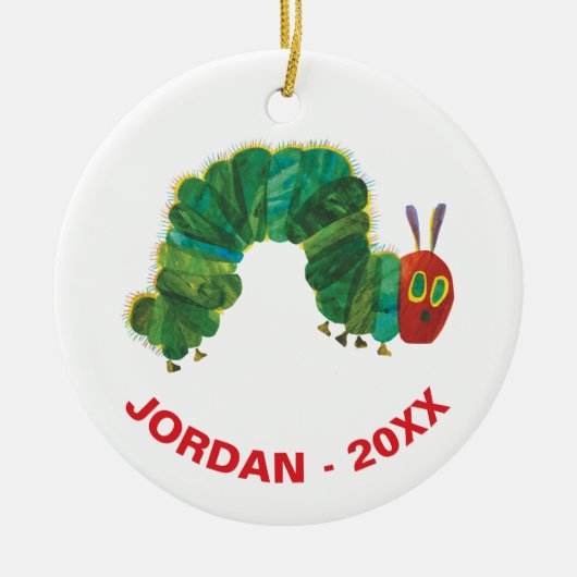 Eric Carle Christmas Caterpillar Keramisch Ornament (Voorkant)