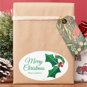 Eric Carle Christmas Caterpillar Ovale Sticker