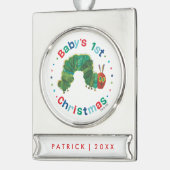 Eric Carle Christmas Caterpillar Verzilverd Banner Ornament (Links)