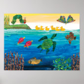 Eric Carle | Colorful Pond Scene Poster (Voorkant)