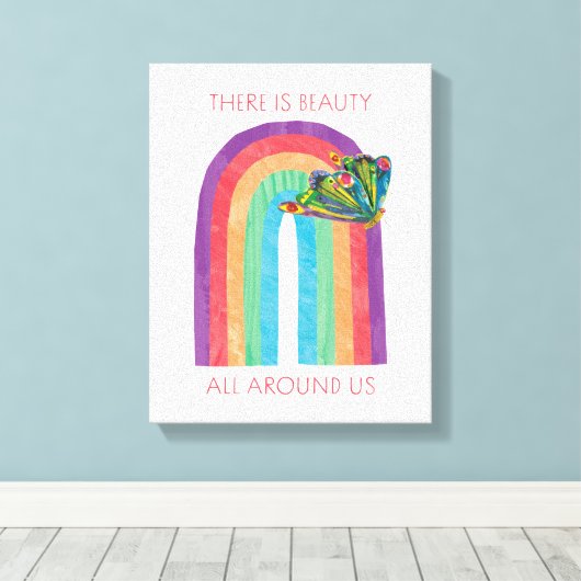 Eric Carle daar | Schoonheid is overal om ons heen Canvas Afdruk (Insitu (Houten vloer))