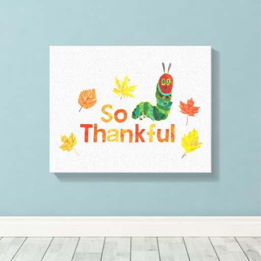 Eric Carle | Dus dankbare rups Canvas Afdruk (Insitu (Houten vloer))