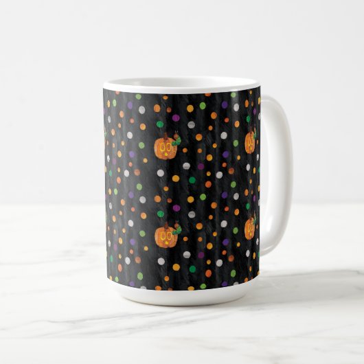 Eric Carle | Halloween polka dot patroon Koffiemok (Voorkant rechts)