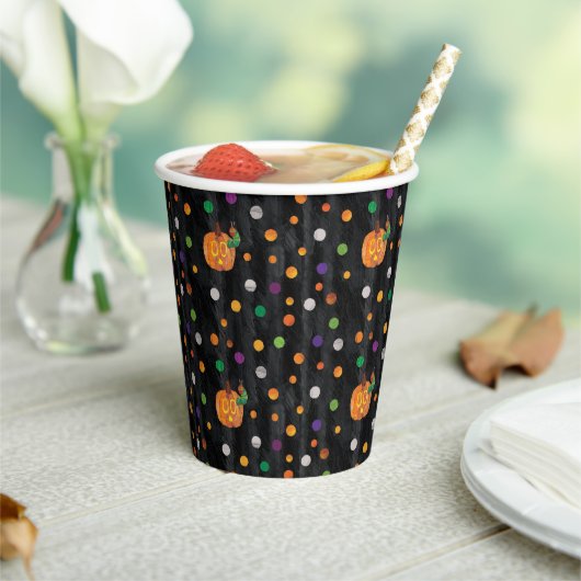 Eric Carle | Halloween polka dot patroon Papieren Bekers (Insitu)