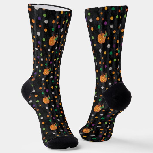 Eric Carle | Halloween polka dot patroon Sokken (Gebogen)