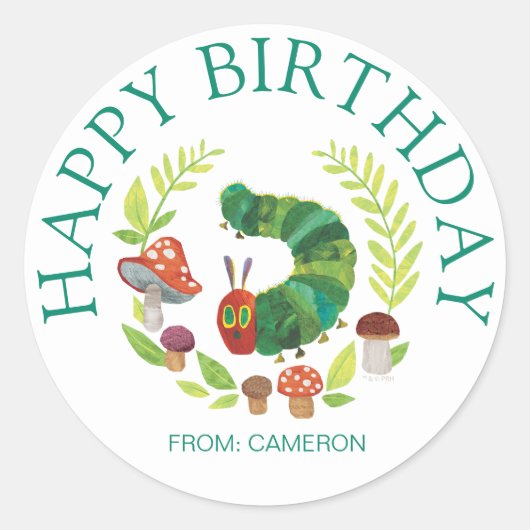 Eric Carle | Happy Birthday Gift Label (Voorkant)