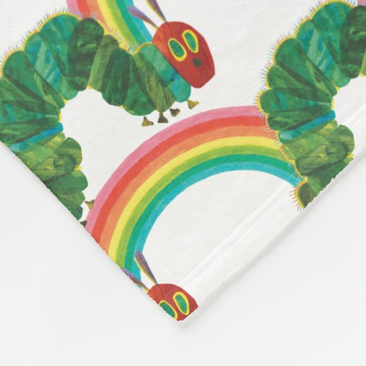 Eric Carle: Het zeer hongerige rups patroon Fleece Deken (Hoek)