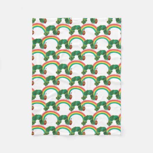 Eric Carle: Het zeer hongerige rups patroon Fleece Deken (Voorkant)