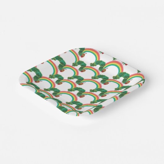 Eric Carle | Het zeer hongerige rups patroon Papieren Bordje (Gebogen)