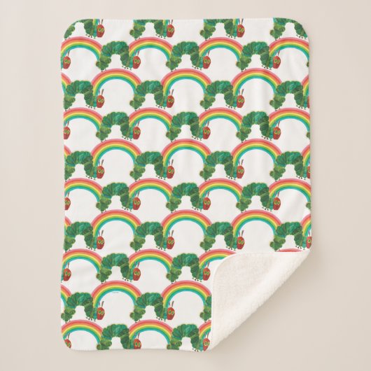 Eric Carle: Het zeer hongerige rups patroon Sherpa Deken (Voorkant)