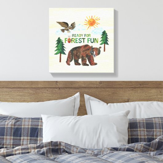 Eric Carle | Klaar voor Forest Fun Canvas Afdruk (Insitu (Slaapkamer))