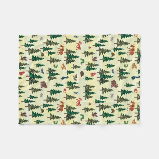 Eric Carle | Klaar voor Forest Fun Pattern Fleece Deken (Voorkant (Horizontaal))
