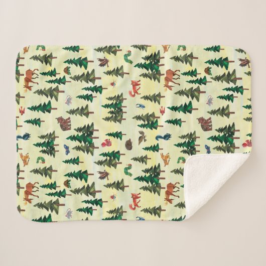 Eric Carle | Klaar voor Forest Fun Pattern Sherpa Deken (Voorkant (horizontaal))