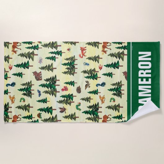 Eric Carle | Klaar voor Forest Fun Pattern Strandlaken (Voorkant)