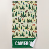 Eric Carle | Klaar voor Forest Fun Pattern Strandlaken (Voorkant)