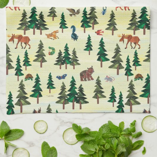 Eric Carle | Klaar voor Forest Fun Pattern Theedoek (Gevouwen)