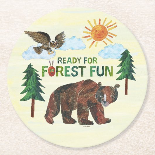 Eric Carle | Klaar voor Forest Fun Ronde Kartonnen Onderzetter