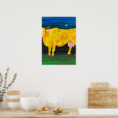 Eric Carle - Koe op Geel Poster (Keuken)