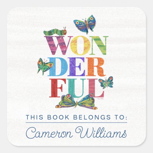 Eric Carle | Prachtig Vierkante Sticker (Voorkant)