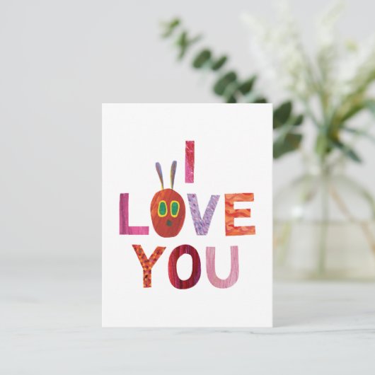 Eric Carle | Rups Ik hou van je Briefkaart (Staand voorkant)